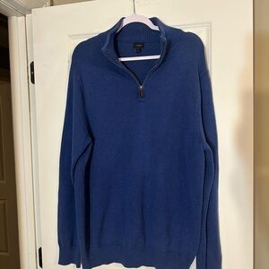 Men’s Blue Quarter Zip Sweater